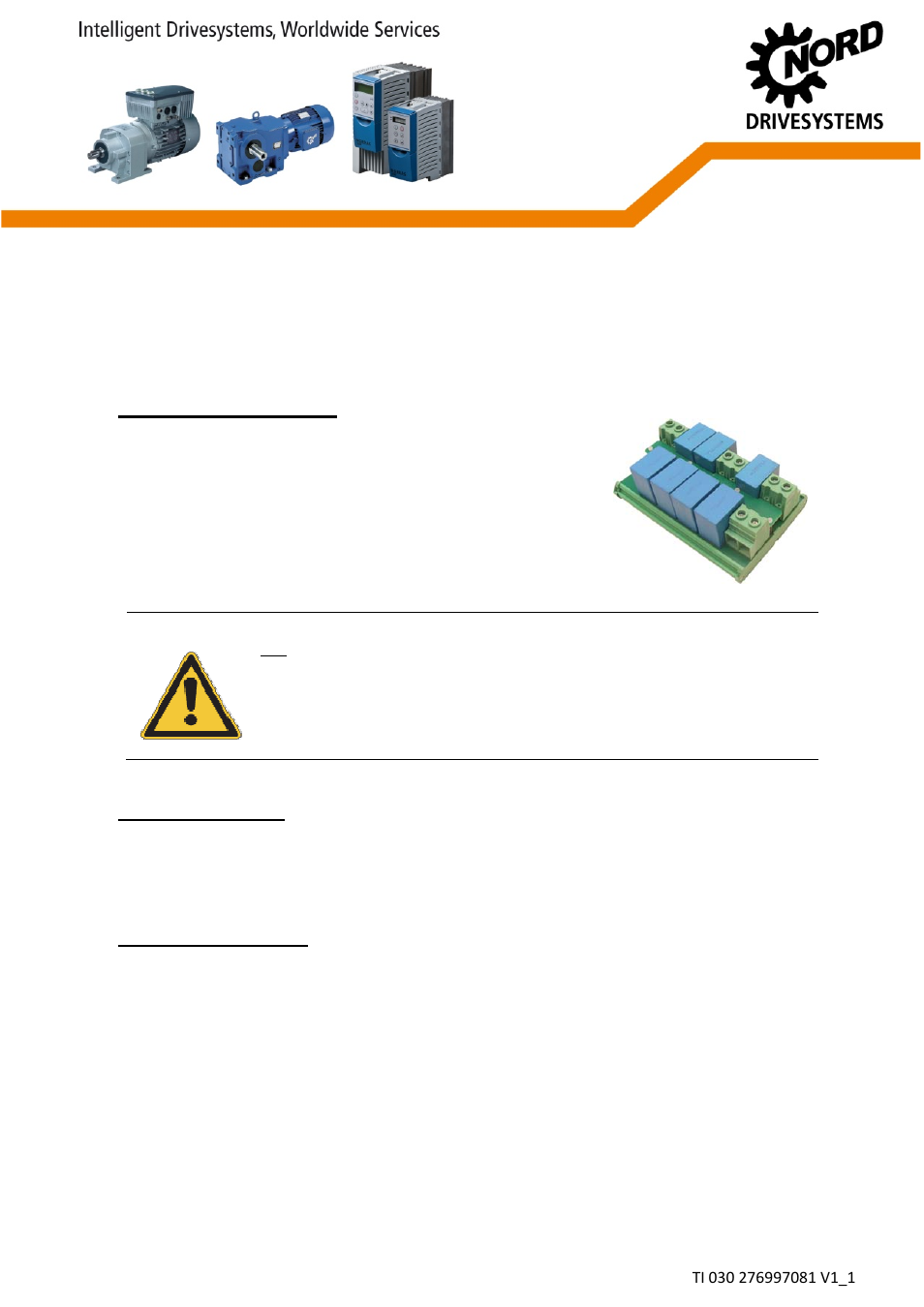 NORD Drivesystems TI030_276997081 User Manual | 2 pages
