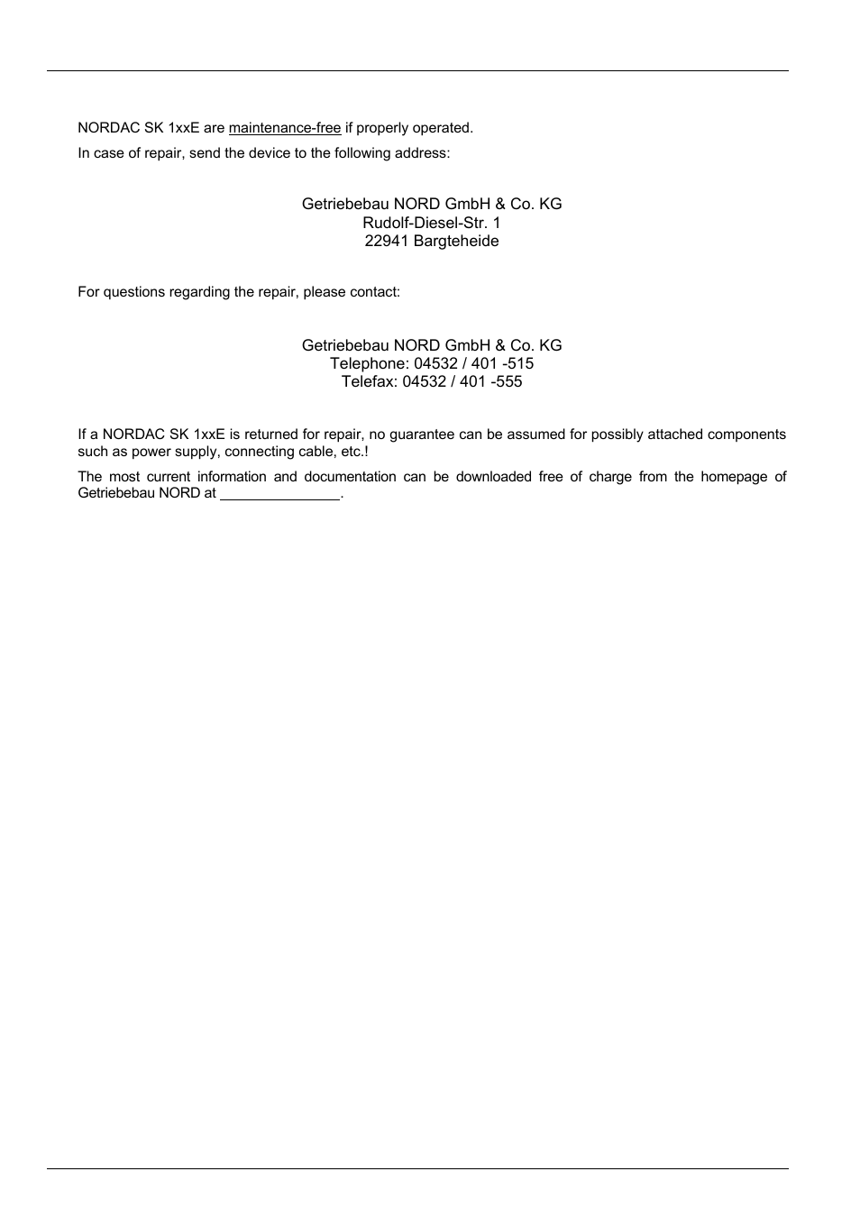 NORD Drivesystems BU0100 User Manual | Page 32 / 36