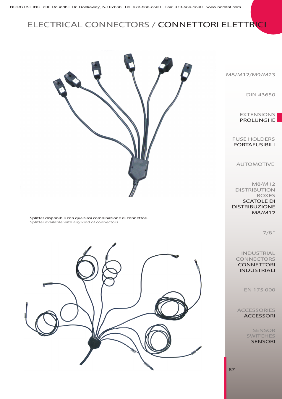 Electrical connectors / connettori elettrici | NORSTAT Connection Technology User Manual | Page 3 / 4