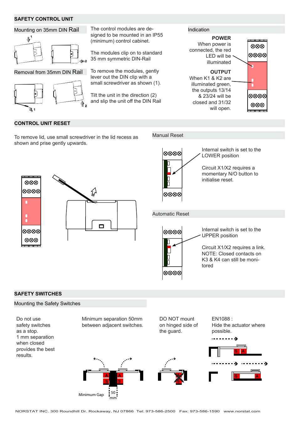 Rail | NORSTAT Non-Contact Safety Switches User Manual | Page 2 / 8