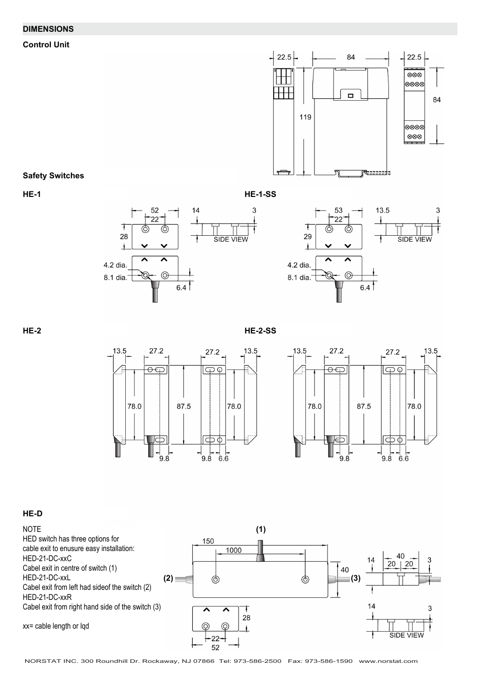 NORSTAT Non-Contact Safety Switches User Manual | Page 6 / 8