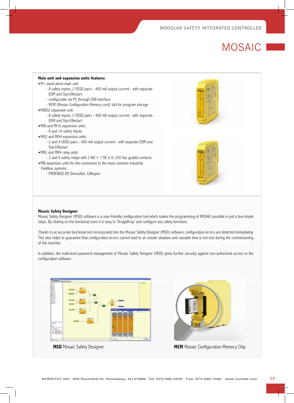 Mosaic | NORSTAT Safety Light Curtains,Safety Controllers User Manual | Page 19 / 28