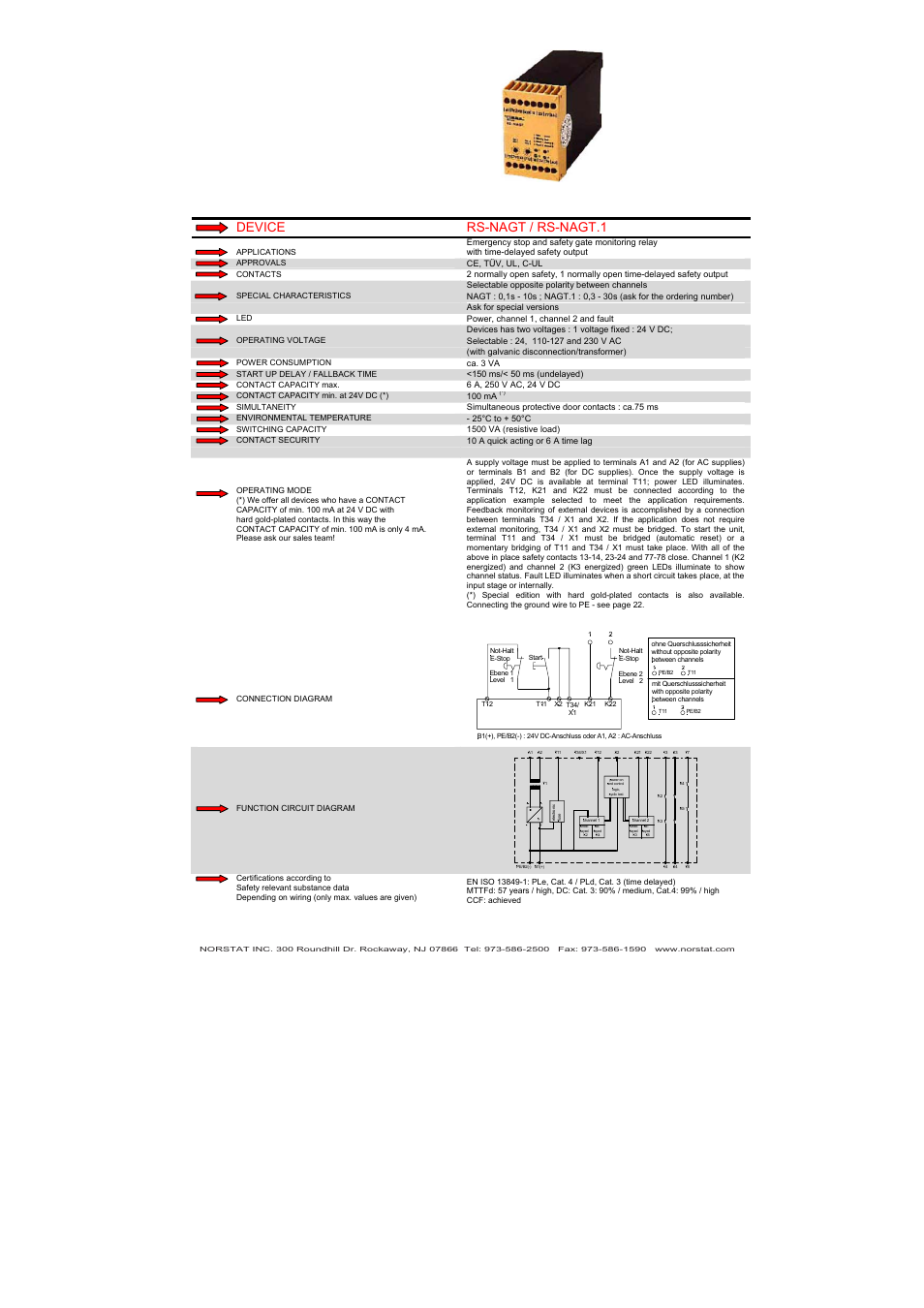 Device rs-nagt / rs-nagt.1 | NORSTAT Safety Relays User Manual | Page 16 / 43