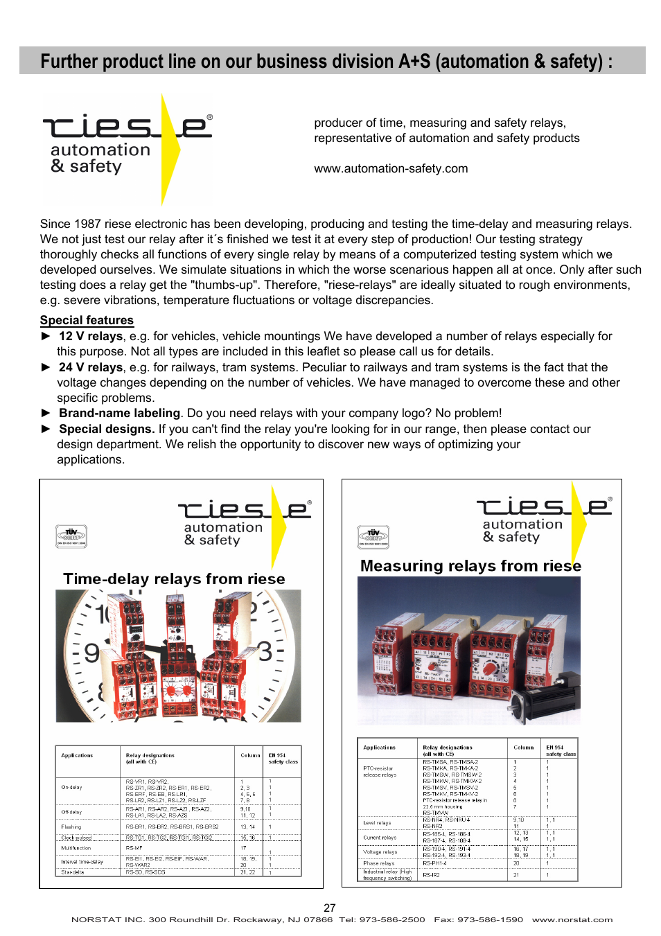 NORSTAT Safety Relays User Manual | Page 42 / 43