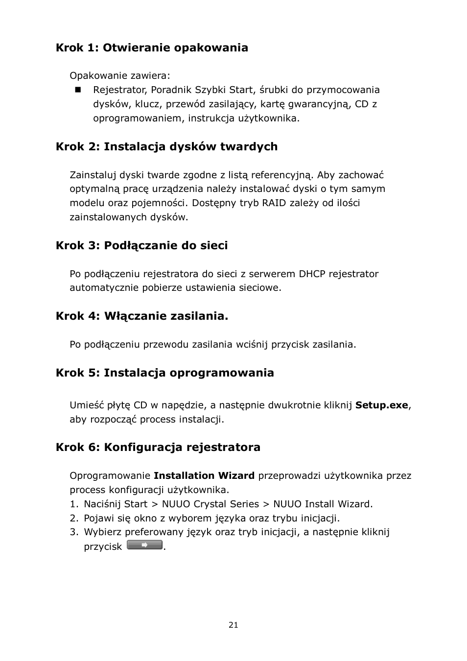 Polski | NUUO Crystal Titan User Manual | Page 23 / 37