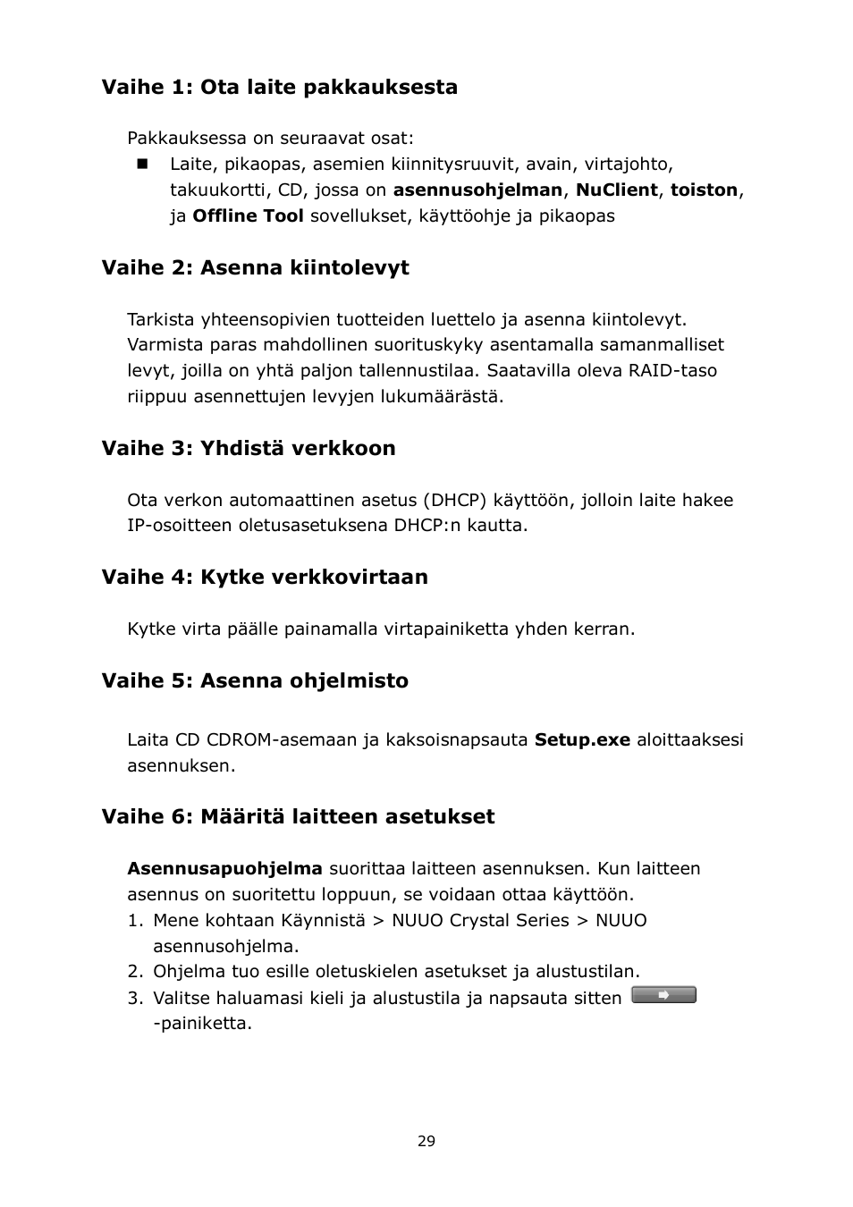 Suomi | NUUO Crystal Titan User Manual | Page 31 / 37