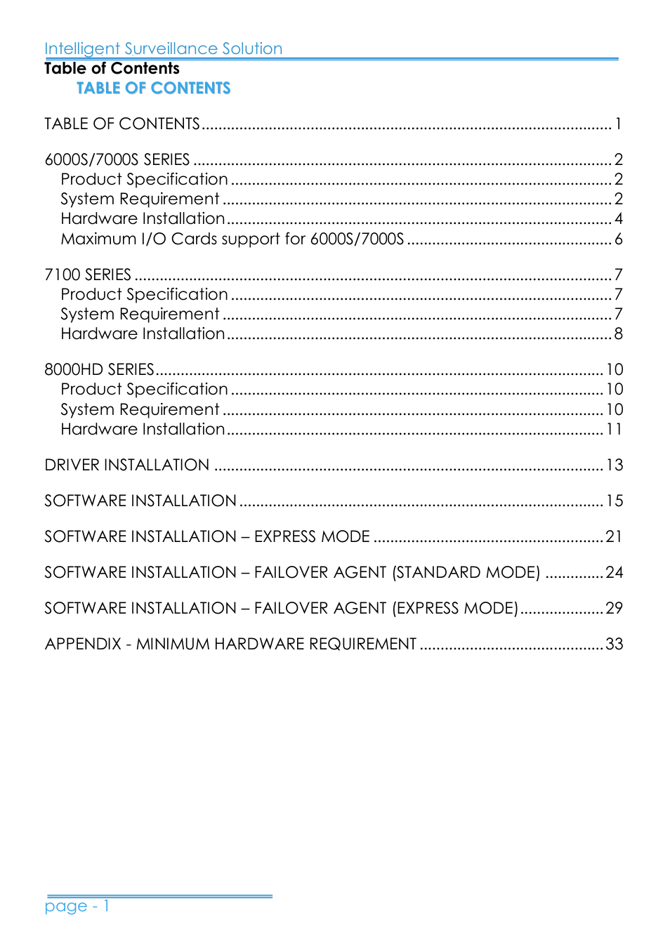 NUUO 8000HD SERIES User Manual | Page 2 / 34