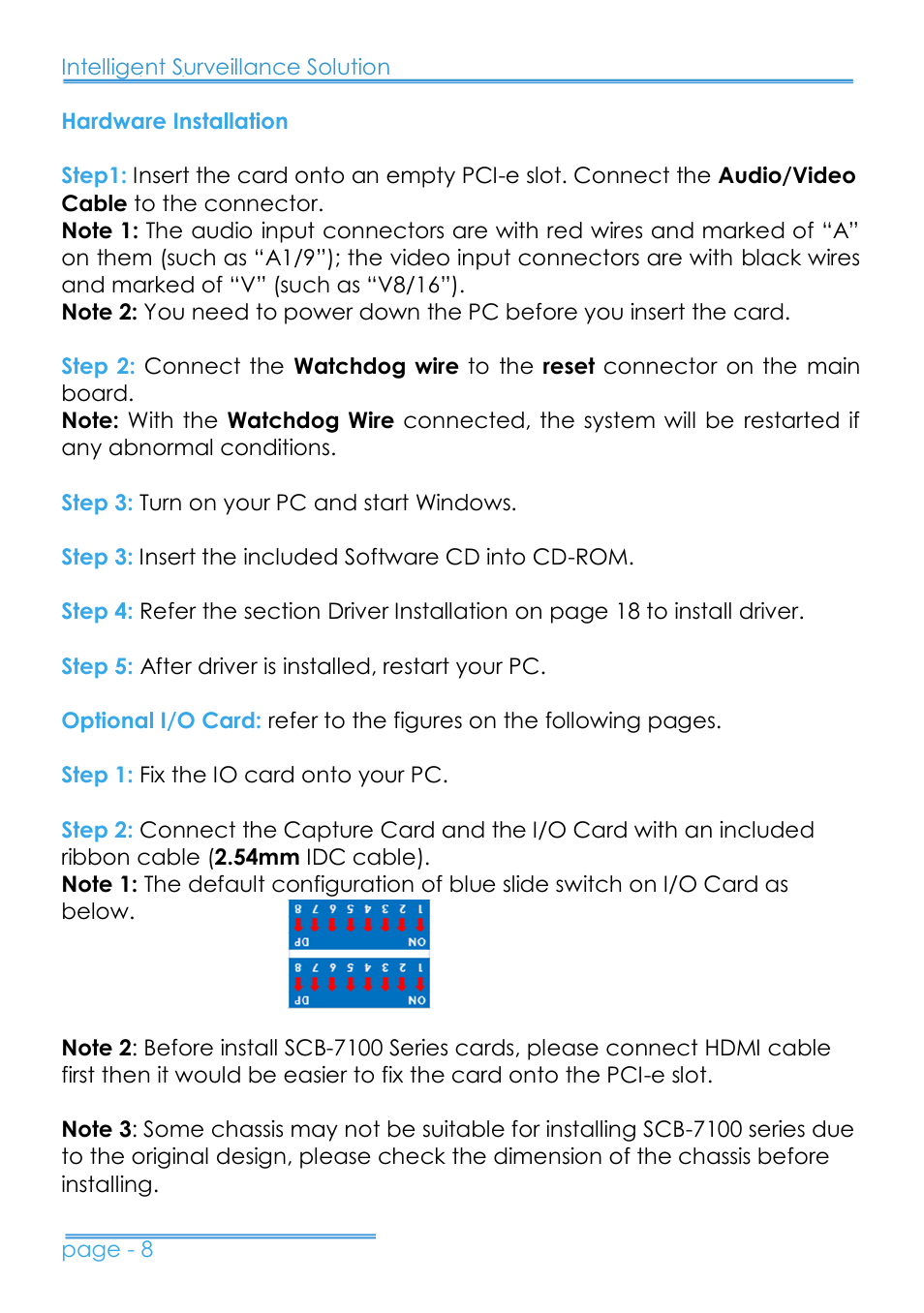 Hardware installation | NUUO 8000HD SERIES User Manual | Page 9 / 34