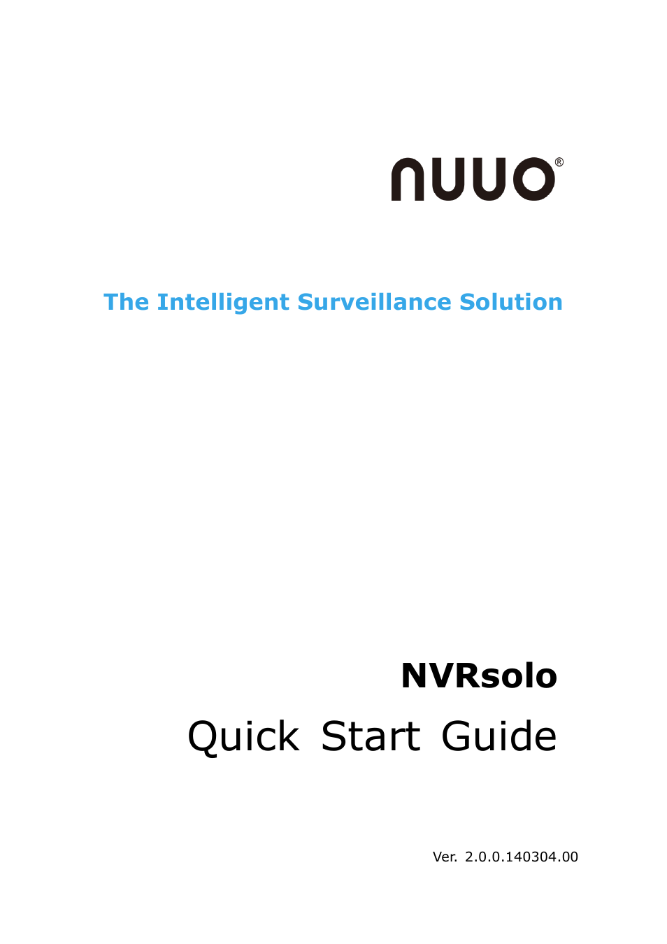 NUUO NVRsolo User Manual | 43 pages
