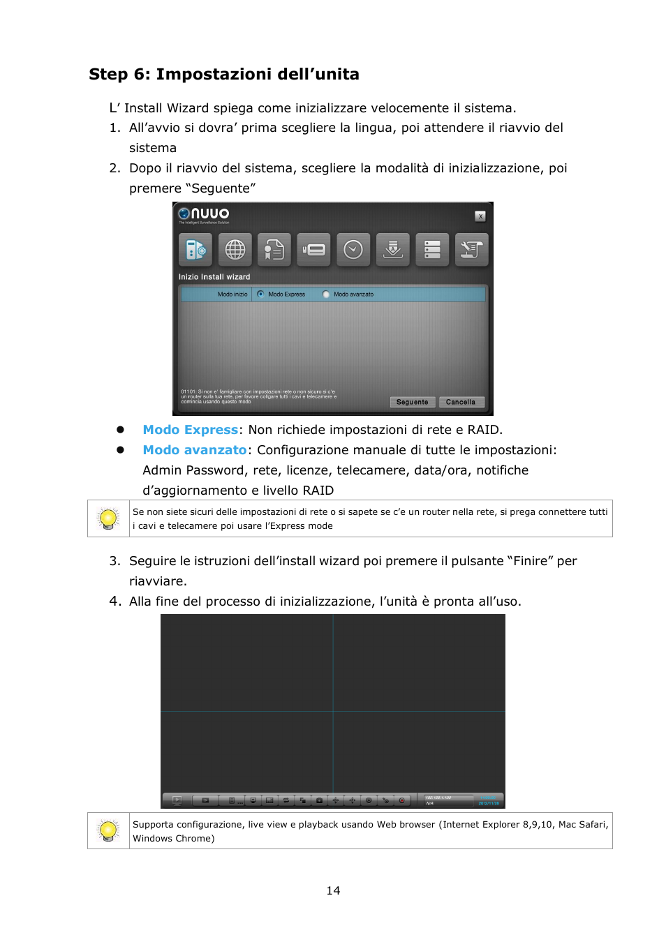 Step 6: impostazioni dell’unita | NUUO NVRsolo User Manual | Page 16 / 43