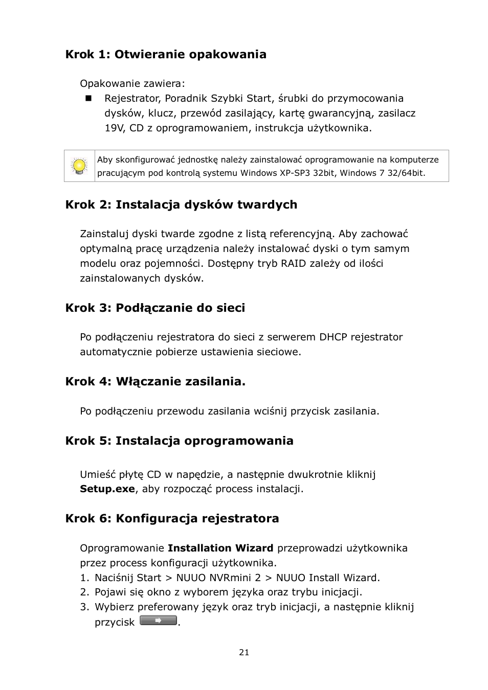 Polski | NUUO NVRmini 2 User Manual | Page 23 / 43