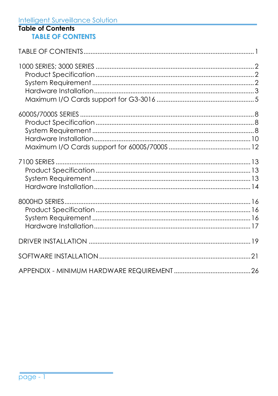 NUUO 8000HD SERIES User Manual | Page 2 / 29