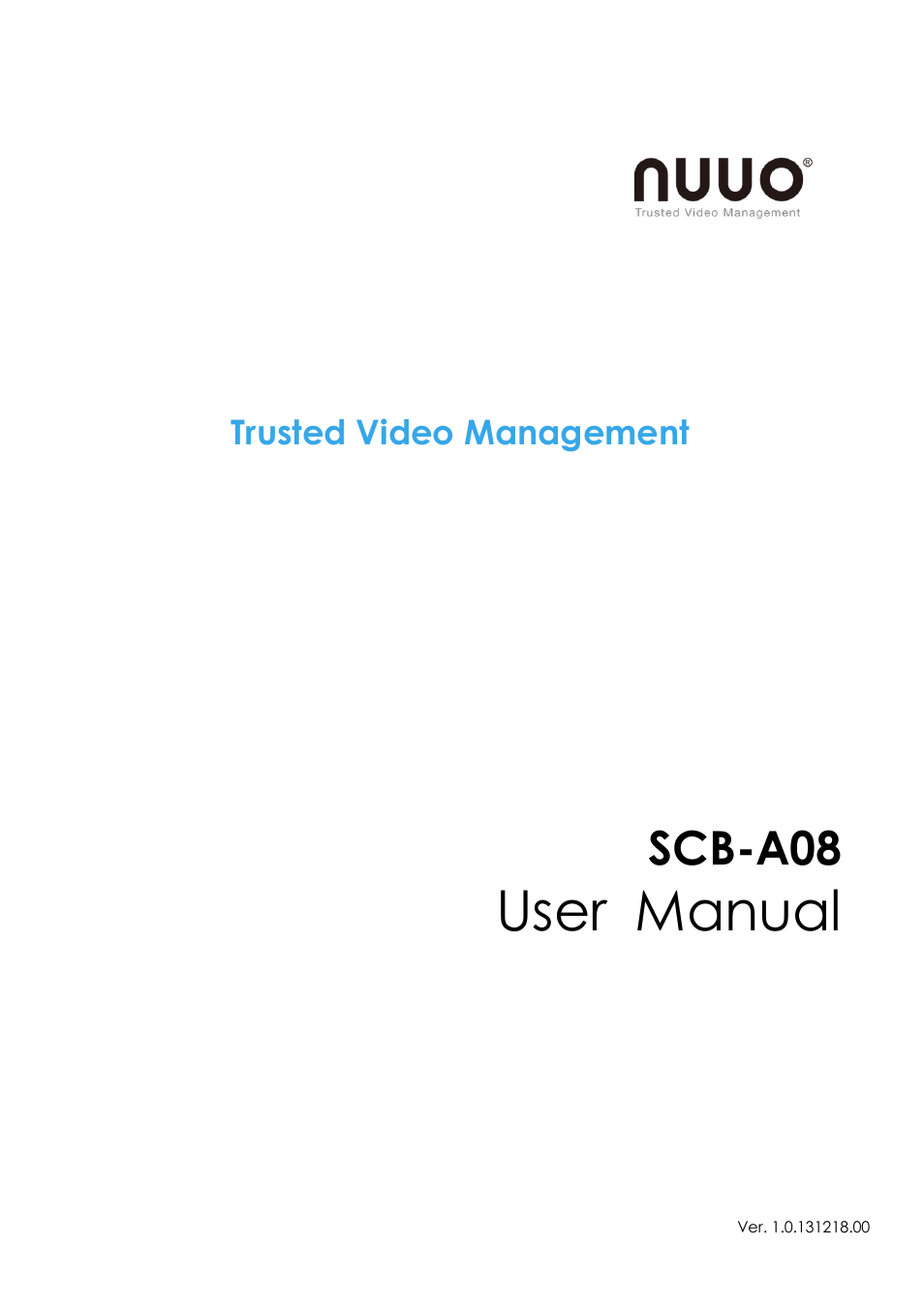 NUUO SCB-A08 User Manual | 22 pages