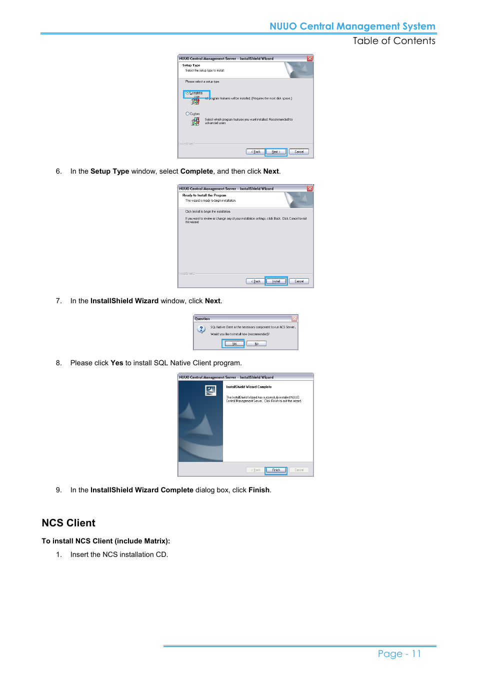 Ncs client | NUUO CMS User Manual | Page 11 / 21