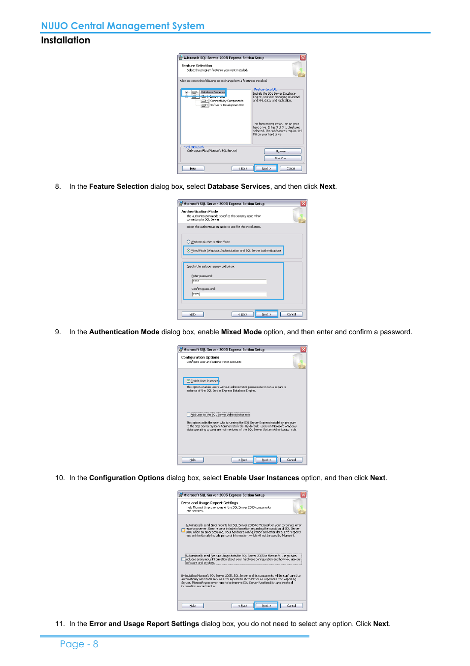 Nuuo central management system installation, Page - 8 | NUUO CMS User Manual | Page 8 / 21