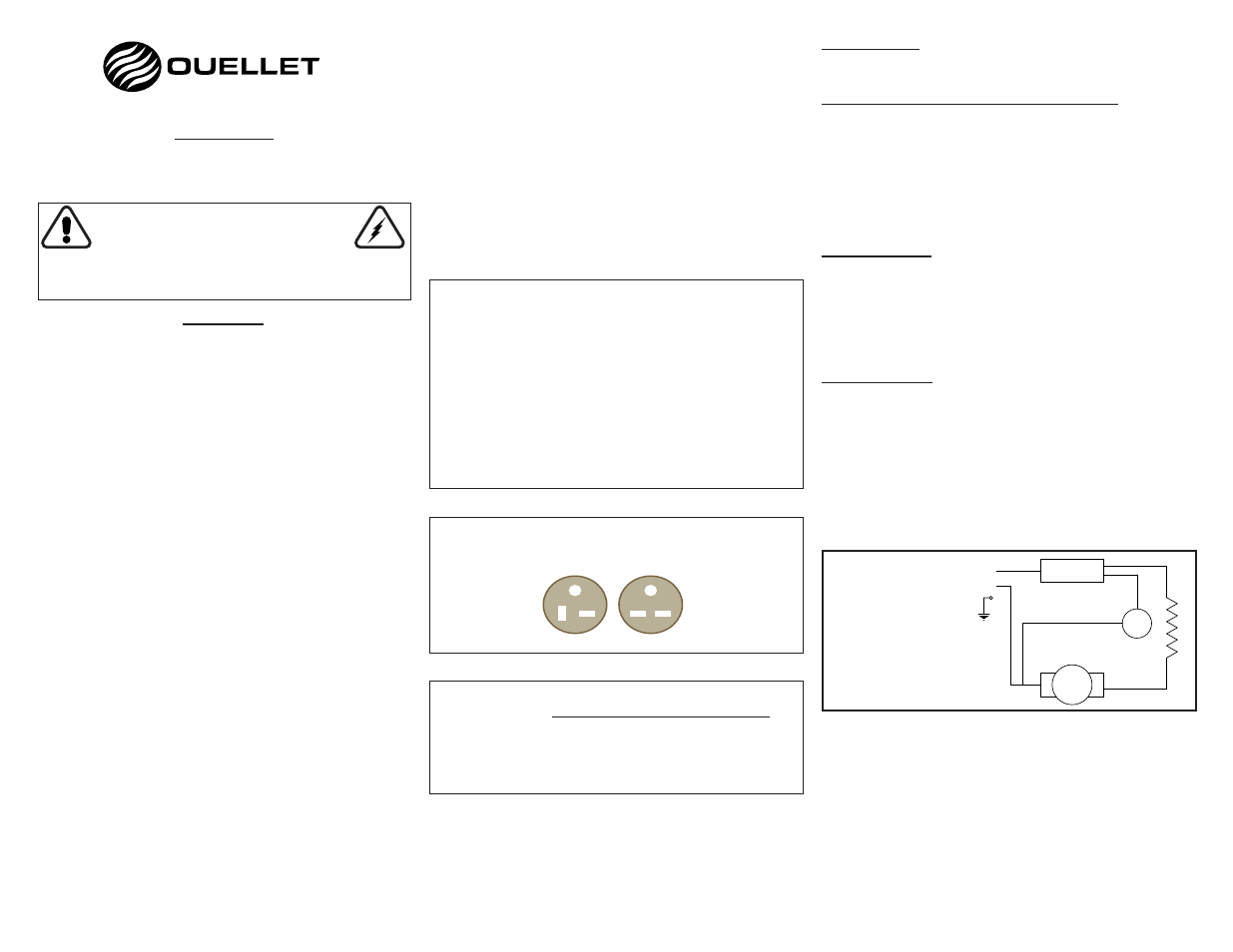 Ouellet OCH-WB User Manual | 1 page