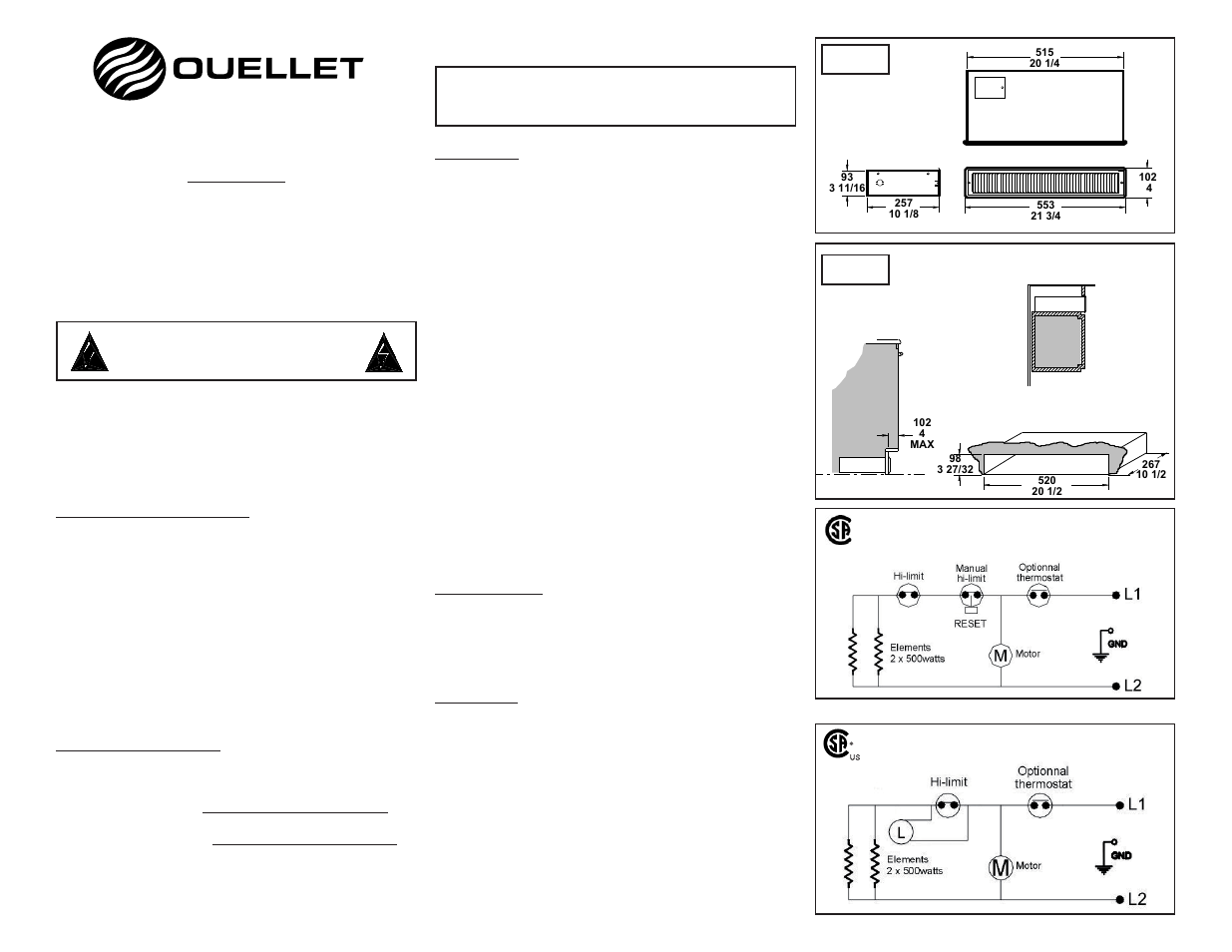 Ouellet OCP User Manual | 1 page