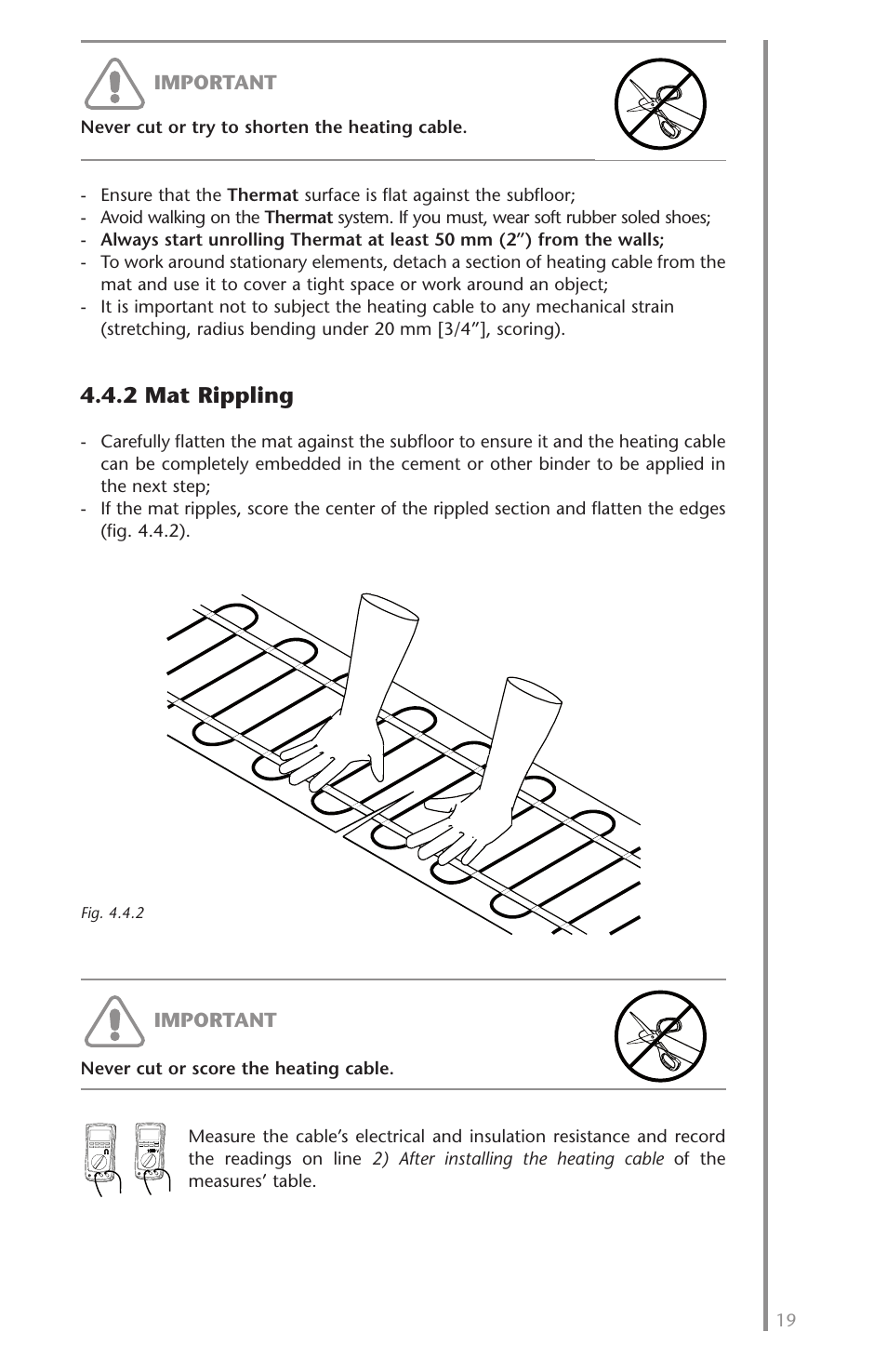 2 mat rippling | Ouellet OTM User Manual | Page 18 / 26