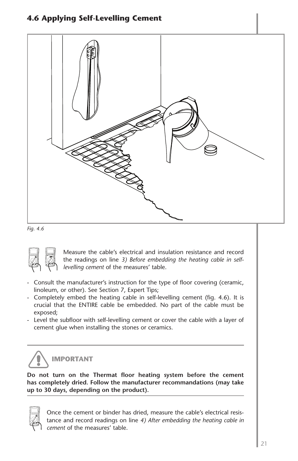 6 applying self-levelling cement | Ouellet OTM User Manual | Page 20 / 26