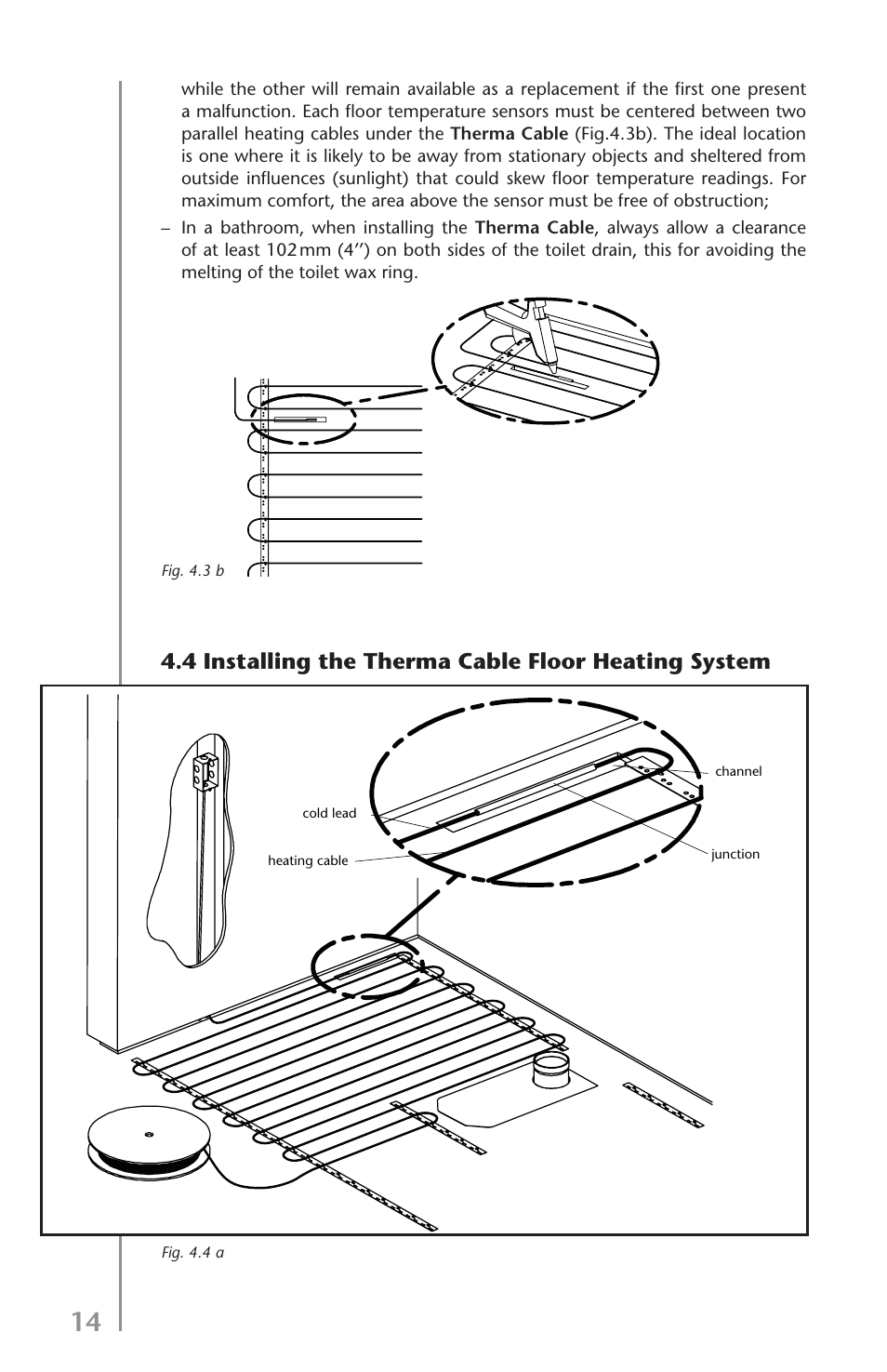 4 installing the therma cable floor heating system | Ouellet OTR User Manual | Page 14 / 26