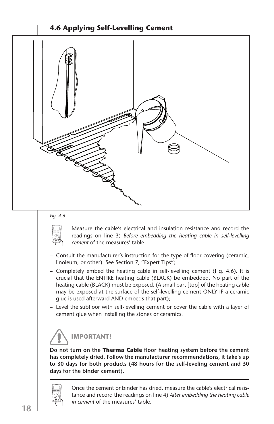 6 applying self-levelling cement | Ouellet OTR User Manual | Page 18 / 26