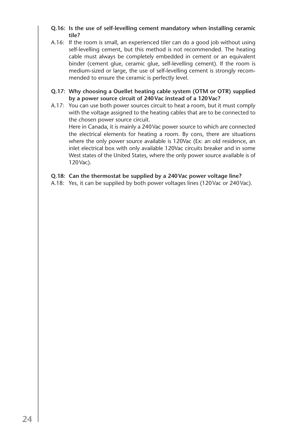 Ouellet OTR User Manual | Page 24 / 26