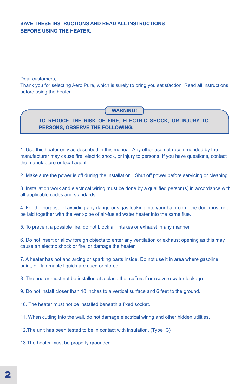 Installation | Ouellet OVB-HL User Manual | Page 3 / 16