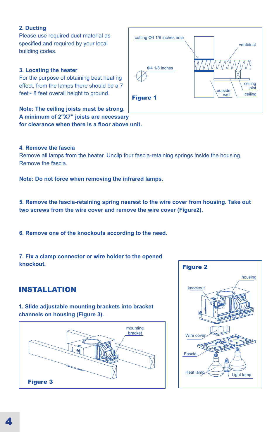 Final installation, Installation, Wiring | Ouellet OVB-HL User Manual | Page 5 / 16