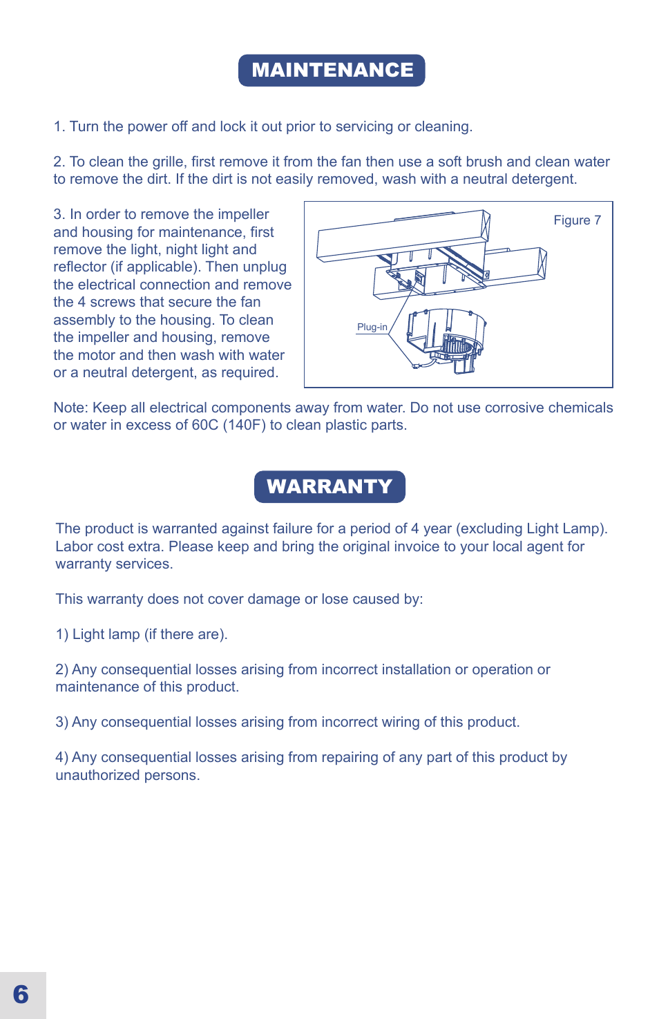 Warranty, Main technical parameters, List of accessories | Maintenance | Ouellet OVB-LN User Manual | Page 20 / 22