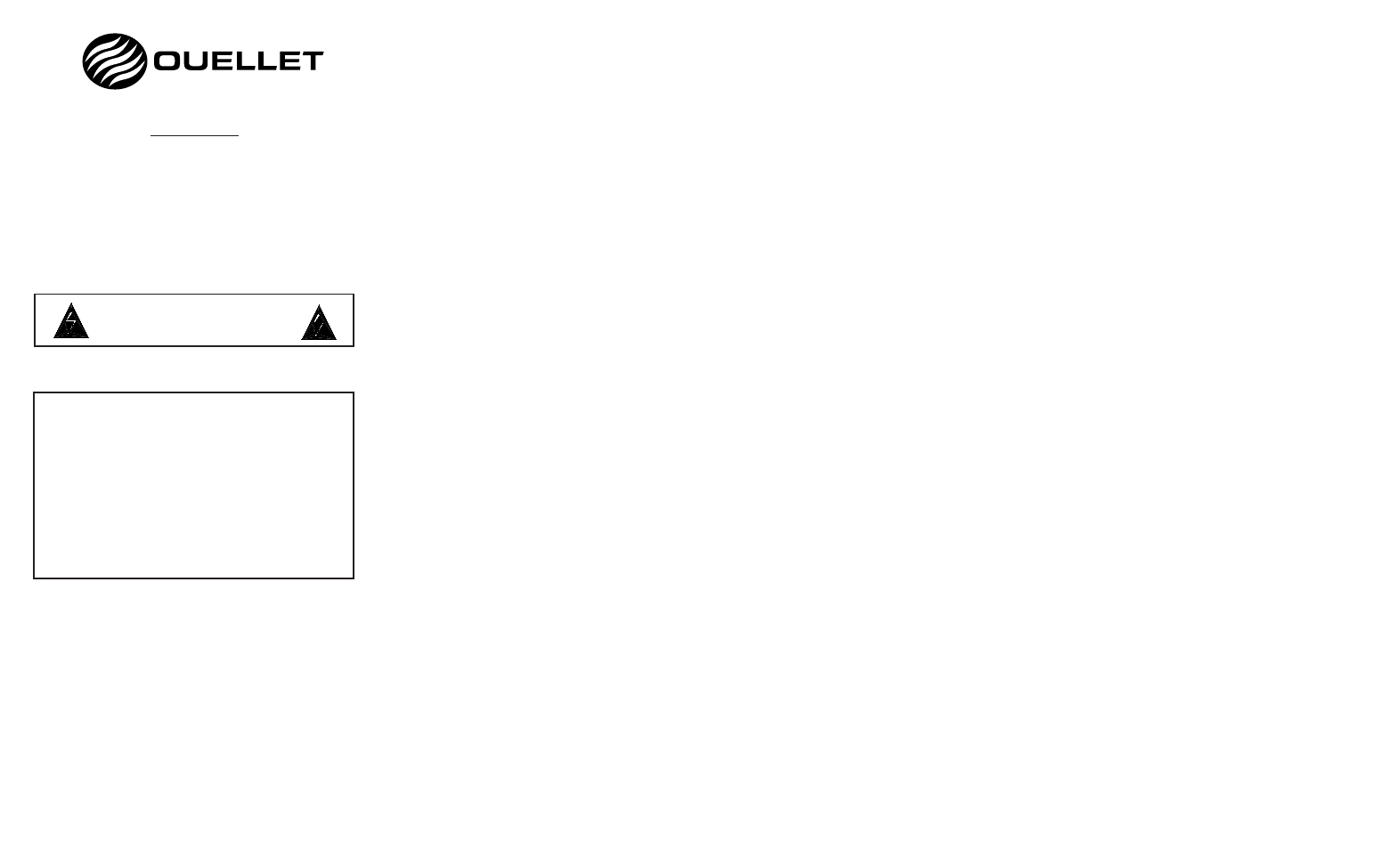 Ouellet OVN User Manual | 4 pages