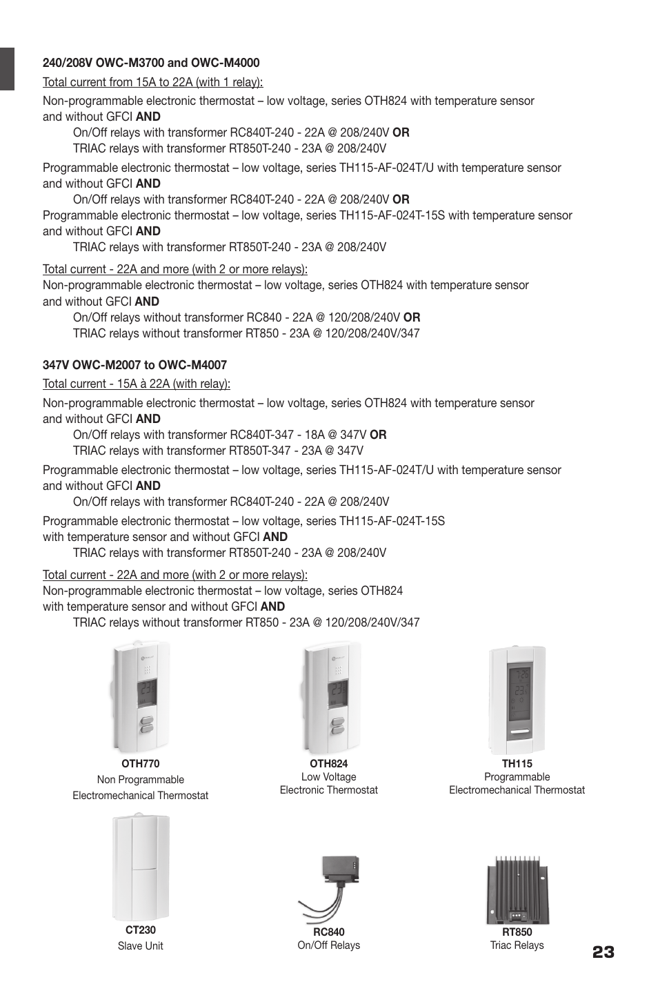 Ouellet OWC-M User Manual | Page 23 / 26