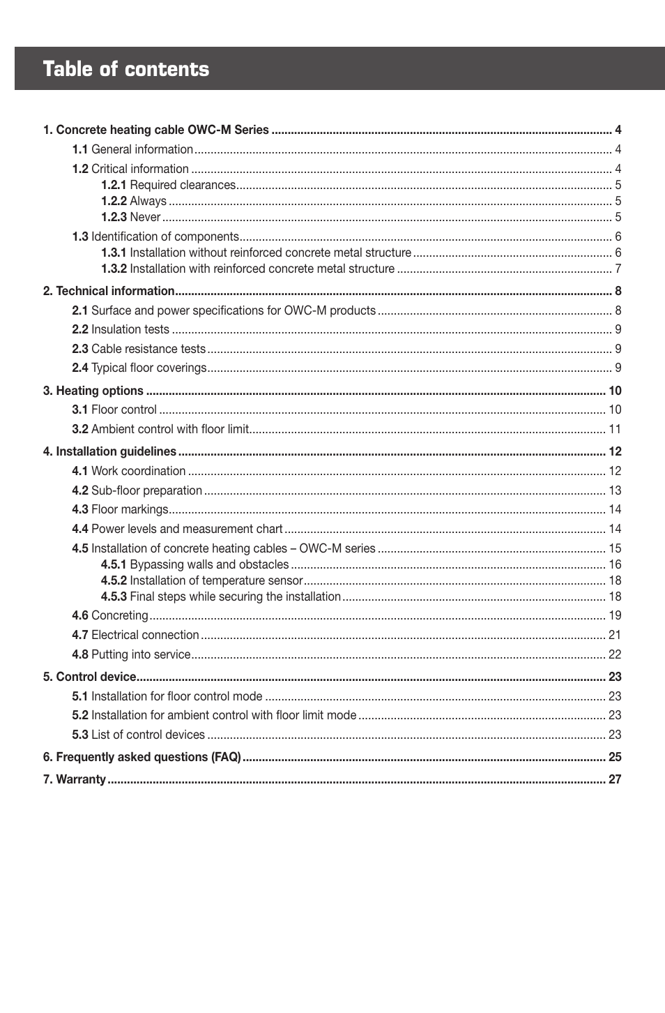 Ouellet OWC-M User Manual | Page 3 / 26