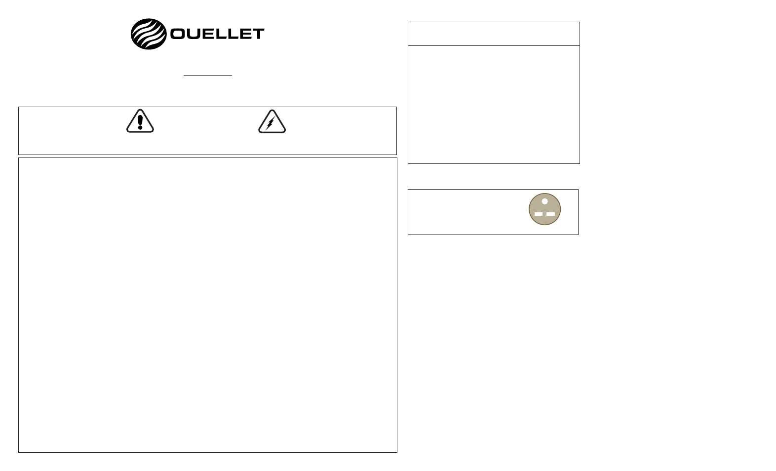 Ouellet OCC User Manual | 1 page