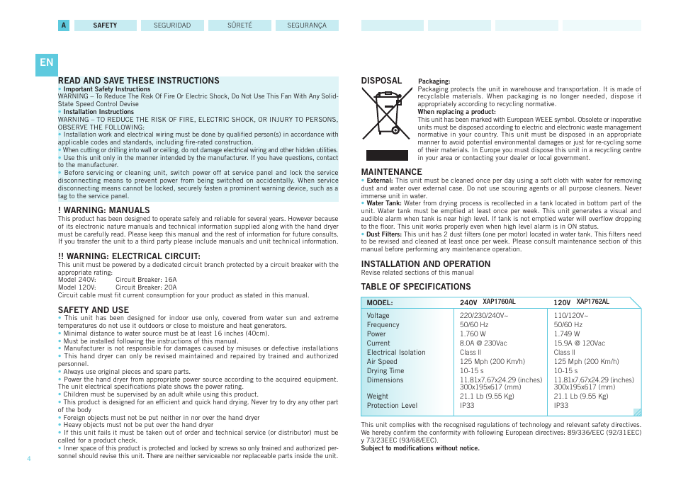 Ouellet XAP User Manual | Page 4 / 20