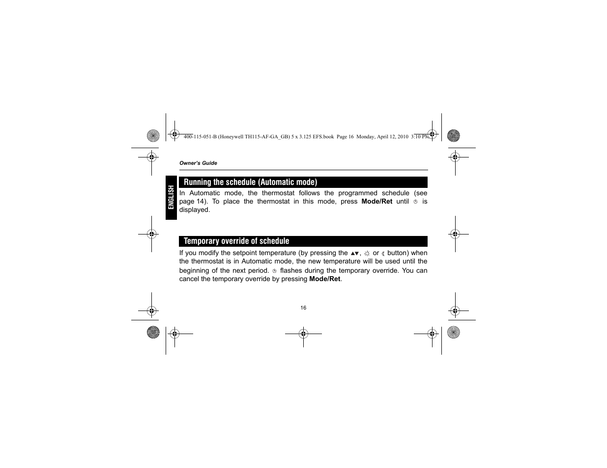 Ouellet TH115 User Manual | Page 18 / 27