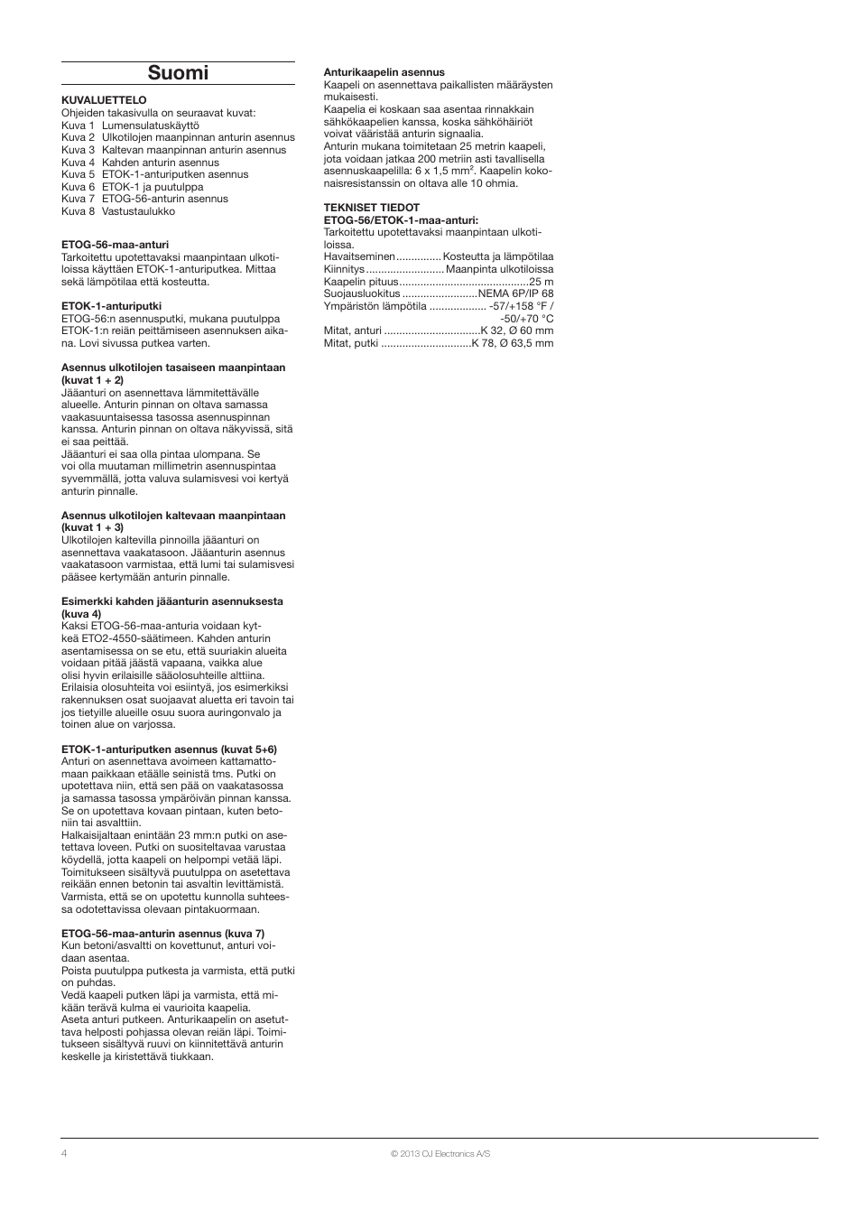 Suomi | Ouellet ETOG-56 User Manual | Page 4 / 8