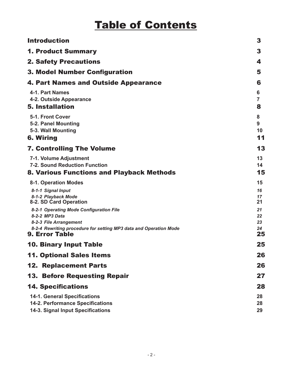 PATLITE BSV User Manual | Page 2 / 29