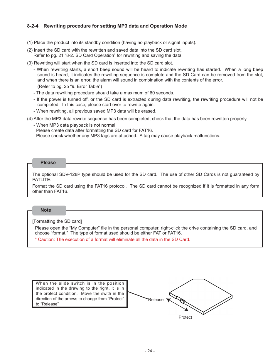 PATLITE BSV User Manual | Page 24 / 29