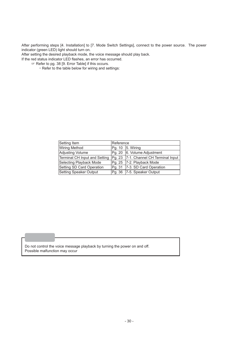 Playback method | PATLITE FV-127JP User Manual | Page 30 / 38