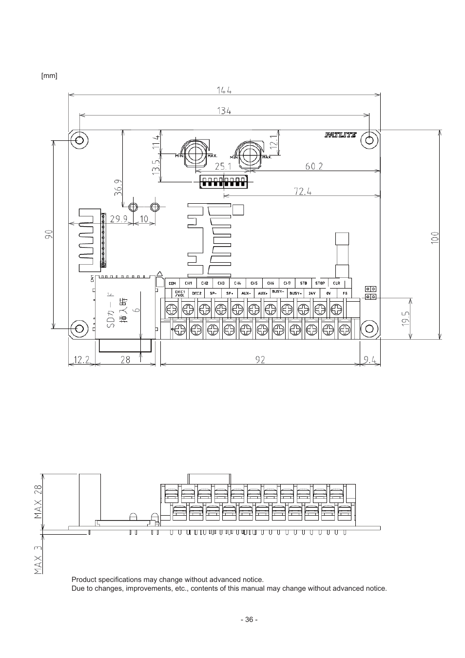 2 outer dimensions | PATLITE FV-127JP User Manual | Page 36 / 38