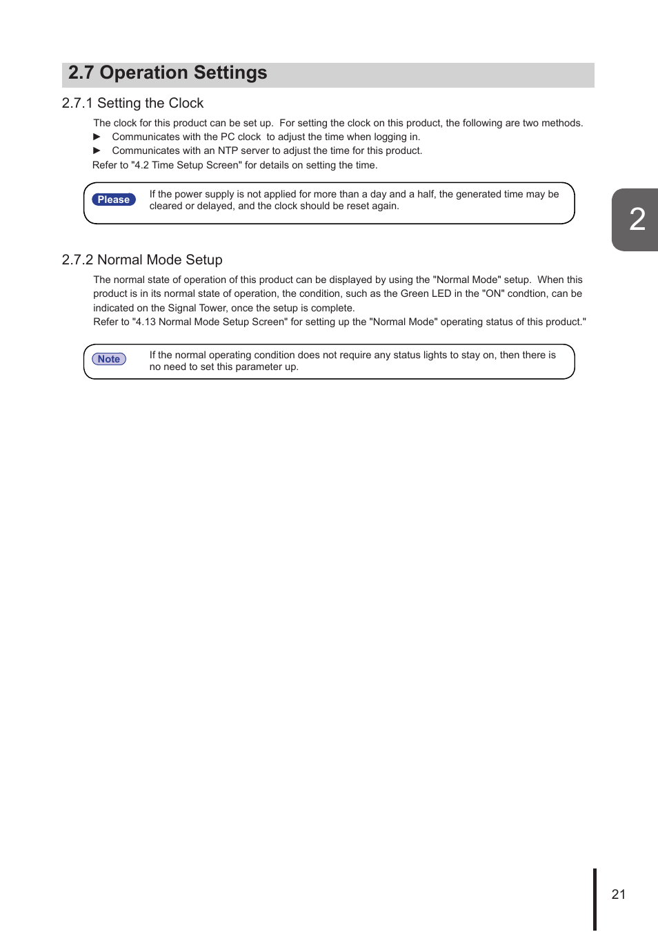 7 operation settings | PATLITE NHL User Manual | Page 21 / 95