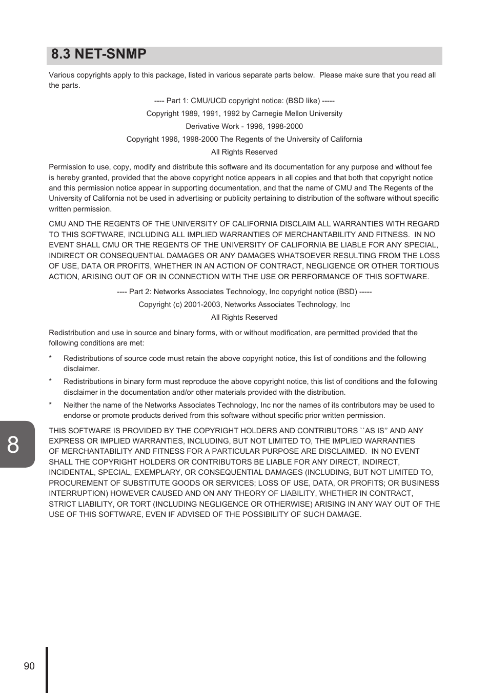 3 net-snmp | PATLITE NHL User Manual | Page 90 / 95