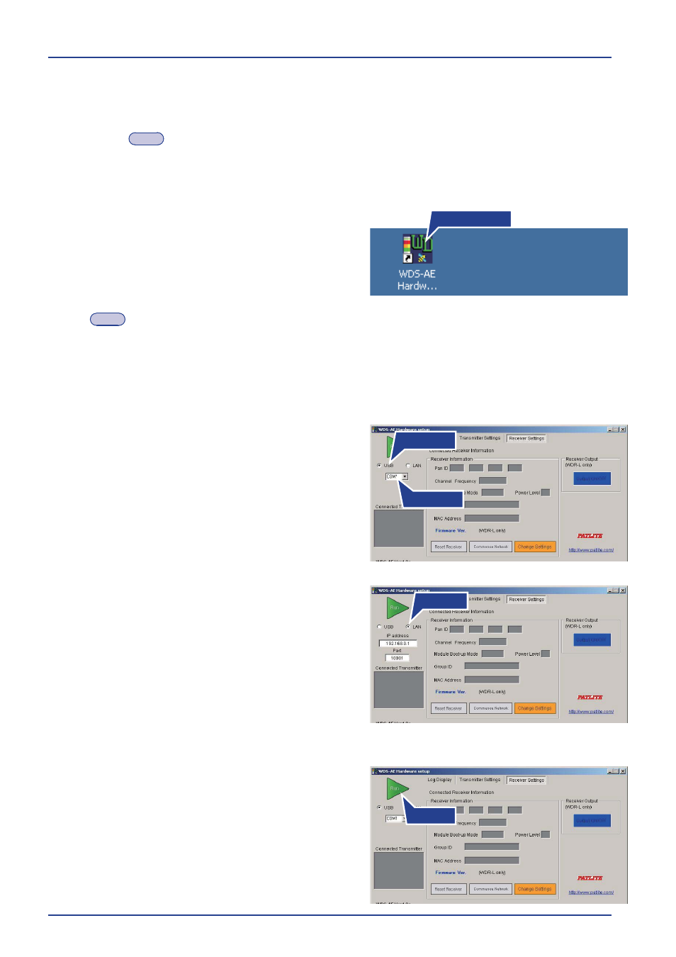 Changing the receiver settings | PATLITE WDR-LE User Manual | Page 76 / 102