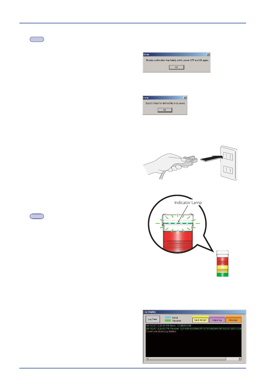 Plug the transmitter power in | PATLITE WDR-LE User Manual | Page 92 / 102