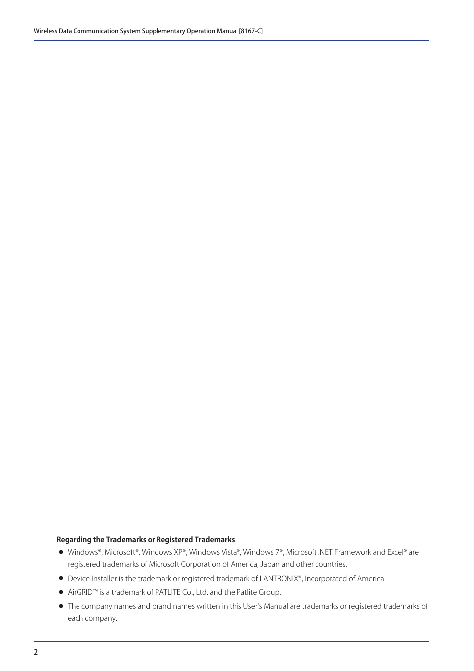 PATLITE WDR-LE User Manual | Page 2 / 24