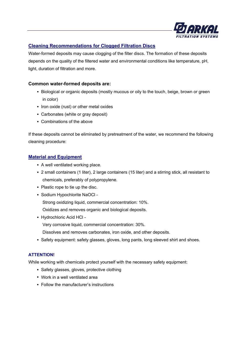 PEP Filters TOWER CLEAN PACKAGE User Manual | Page 7 / 14