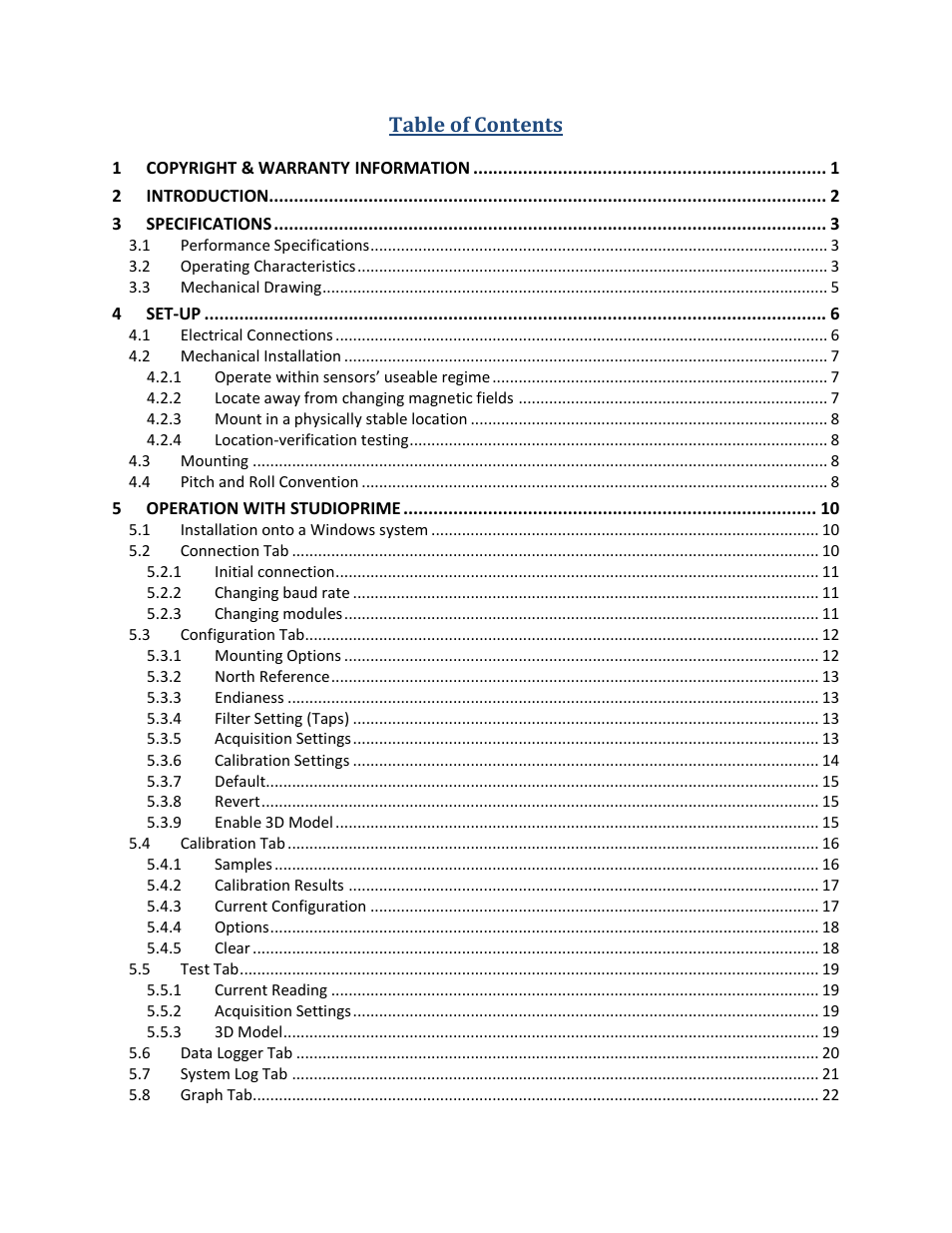 PNI CompassPoint Prime User Manual | Page 3 / 69