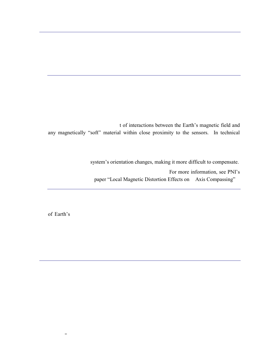 Magnetic calibration overview, Hard-iron and soft-iron effects, Magnetic calibration limitations | Field calibration procedures, 1 magnetic calibration overview, 2 field calibration procedures | PNI CompassPoint Prime User Manual | Page 30 / 69