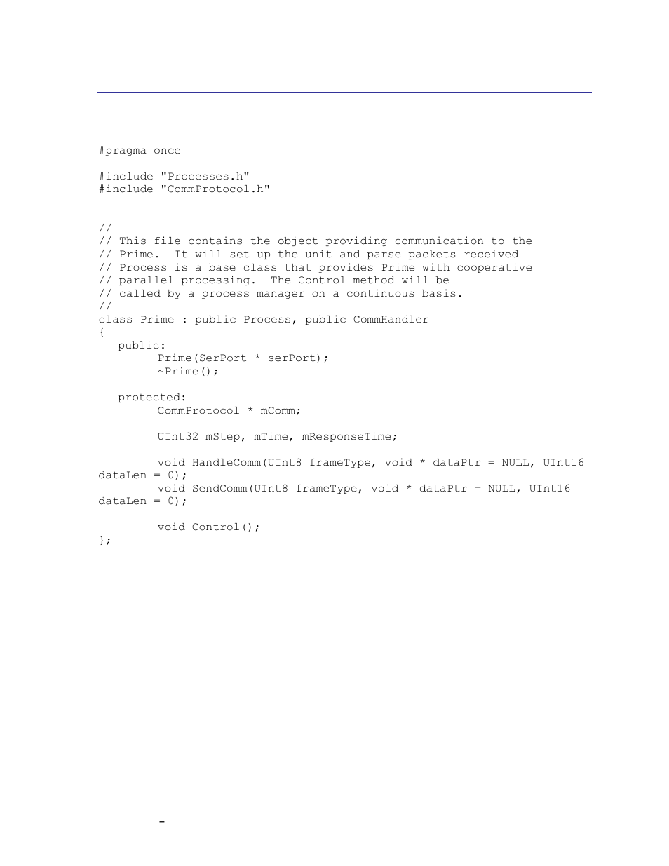 Prime.h file, 4 prime.h file | PNI CompassPoint Prime User Manual | Page 64 / 69