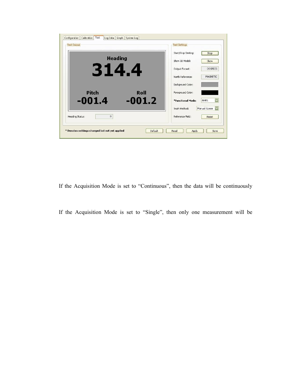 Start/stop testing | PNI FieldForce Trax User Manual | Page 35 / 62